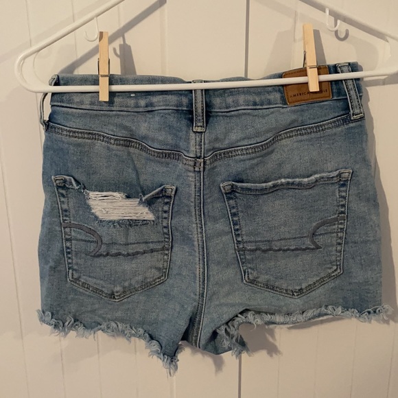 AE 🦅 2 Curvy Hi Rise Shortie Jean Denim Shorts - Picture 5 of 11
